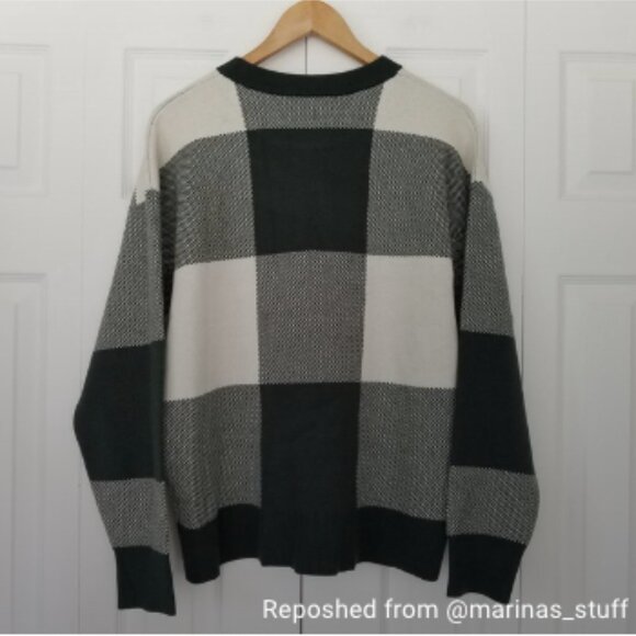 Tahari Womens Long Sleeve Sweater Green Beige X-Large - Picture 1 of 4